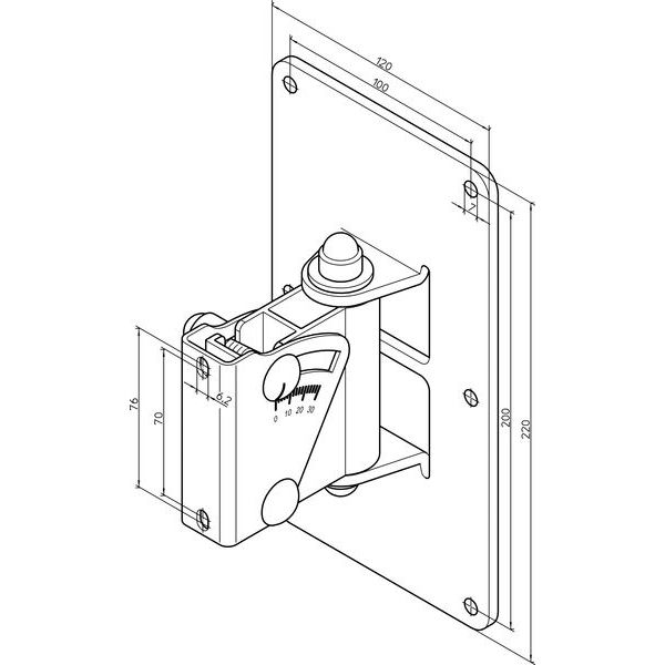 K&M 24481 Speaker Wall Mount White