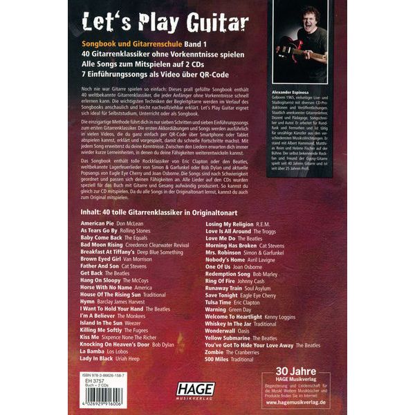 Hage Musikverlag Let's Play Guitar 1