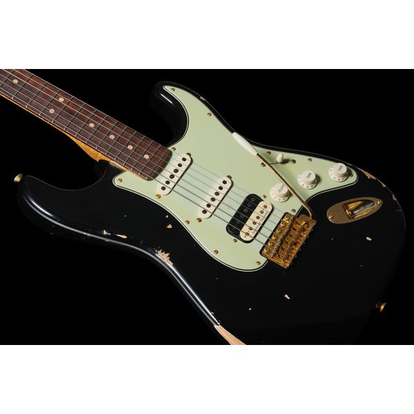 Fender 63 Strat RW Black Relic HSS