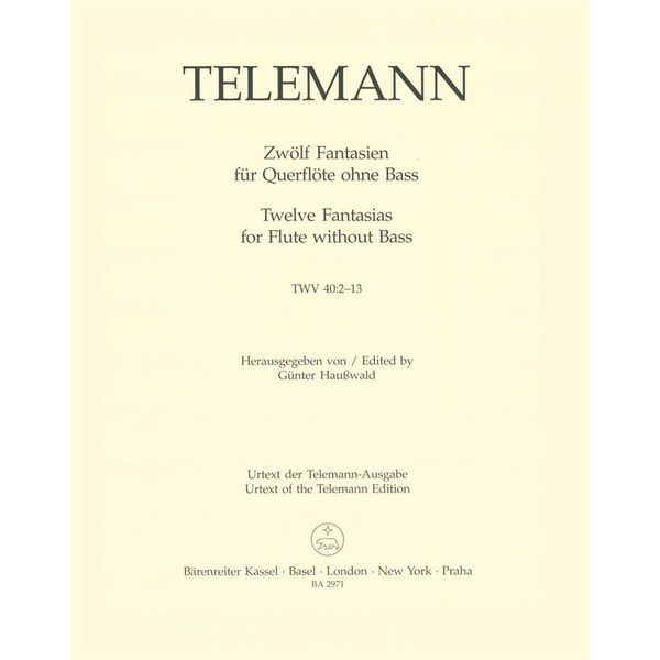 Brenreiter Telemann Fantasien Querflöte