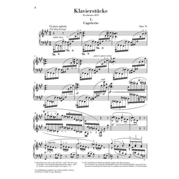 Henle Verlag Brahms Klavierstücke