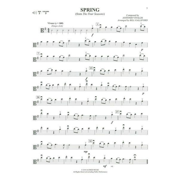 Alfred Music Publishing Easy Classical Themes Viola