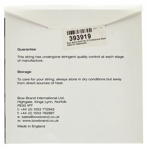 Bow Brand BWP 6th D Harp Bass Wire No.37