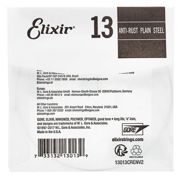 Elixir .013 Plain Steel
