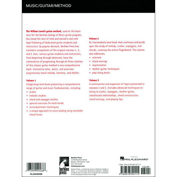 Berklee Press A Modern Method for Guitar