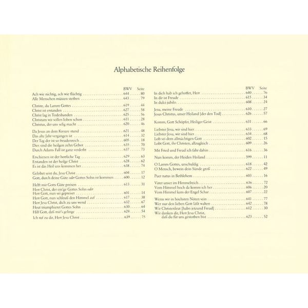 Breitkopf & Hrtel Bach Orgelbüchlein