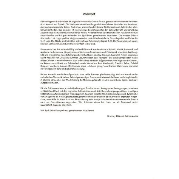 Schott Cello Duets