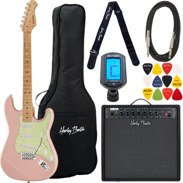 Harley Benton ST-62CC MN Shell Pink Set