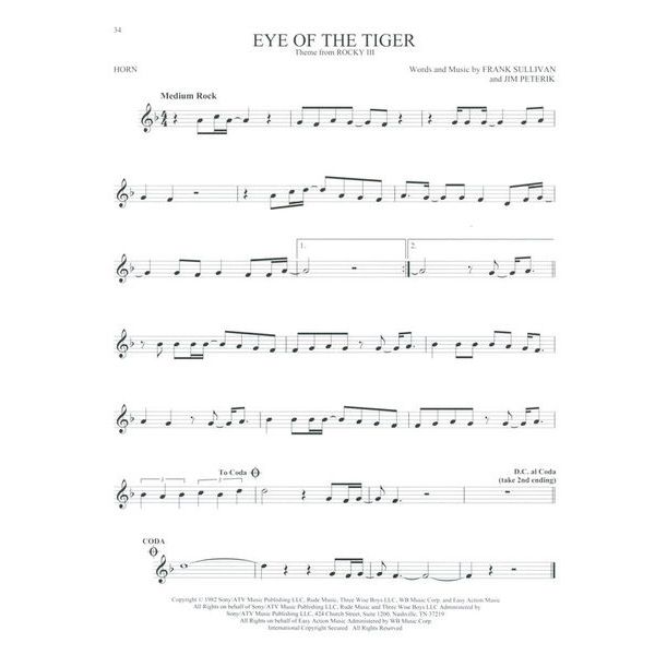 Hal Leonard 101 Movie Hits for Horn