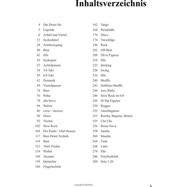 Ralf Reiter bungen für kleine Trommel