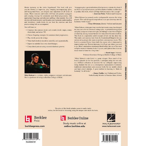 Berklee Press Violin Arpeggios Chords Etudes