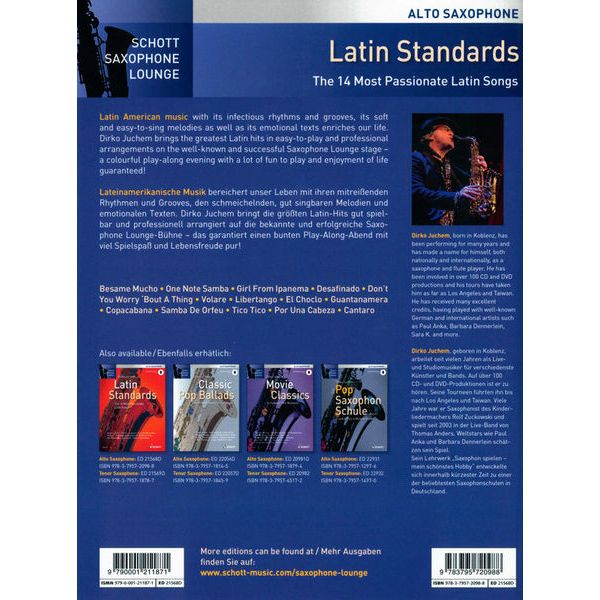 Schott Latin Standards Alto Sax
