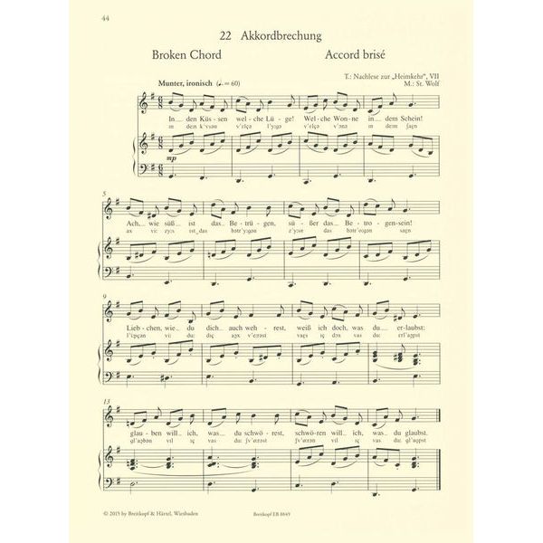 Breitkopf & Hrtel Wege zum Liedgesang Mittel