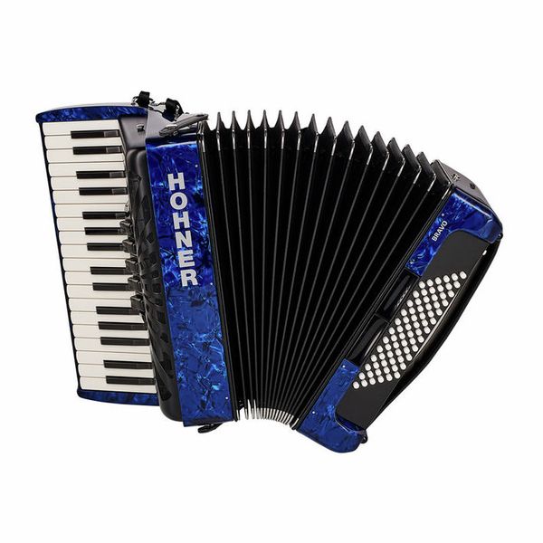 Hohner Bravo III 72 Blue silent key