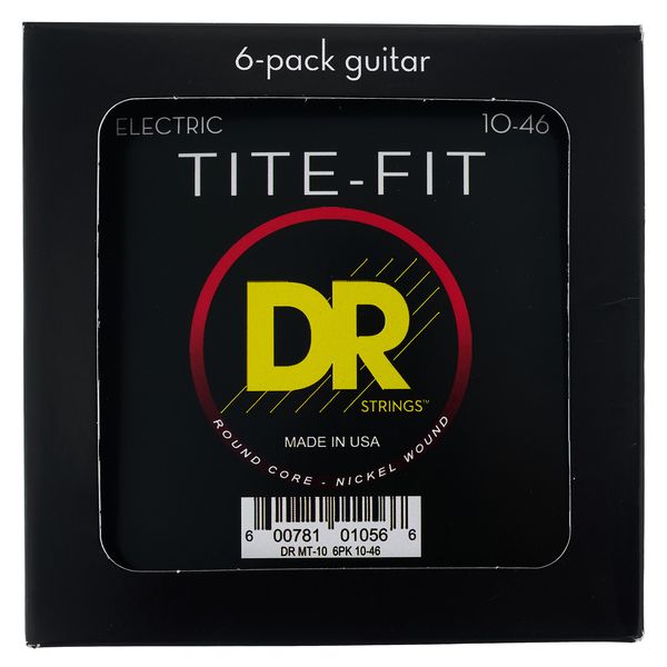 DR Strings Tite-Fit MT-10 6-Pack