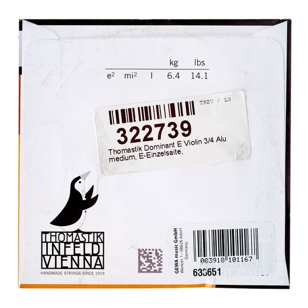 Thomastik Dominant E Violin 3/4 Alu med