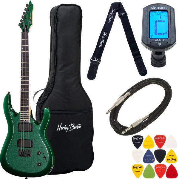 Harley Benton R-446 Green Metallic Bundle
