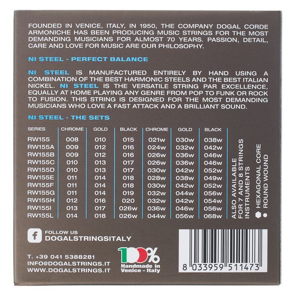 Dogal RW155C NickelSteel 010-046c