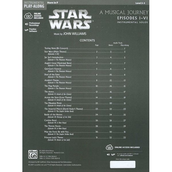 Alfred Music Publishing Star Wars Journey I-VI Horn