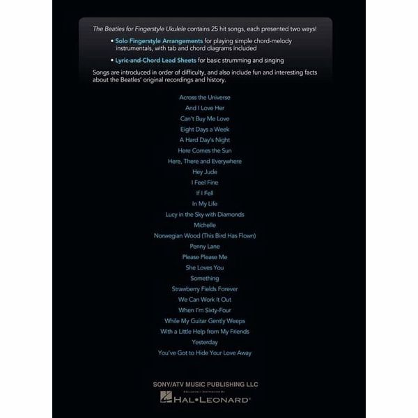Hal Leonard Beatles Fingerstyle Ukulele
