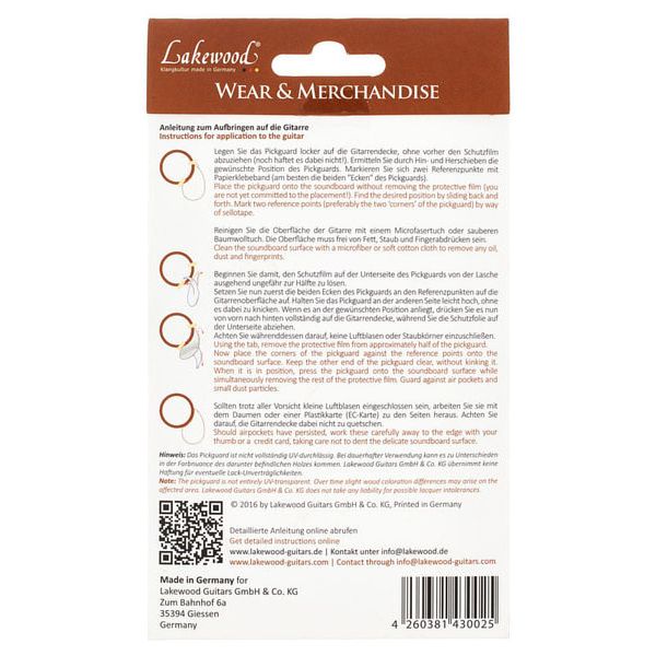 Lakewood Lakewood Pickguard Gloss