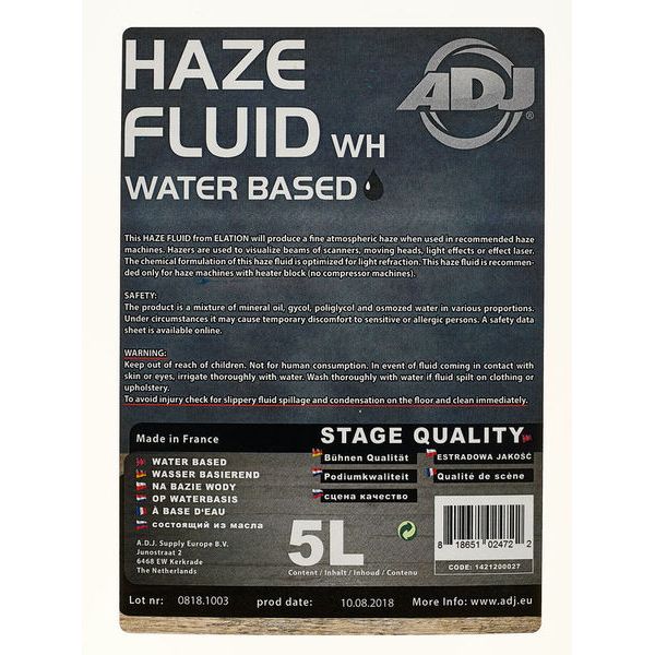 ADJ Haze Fluid water based 5l