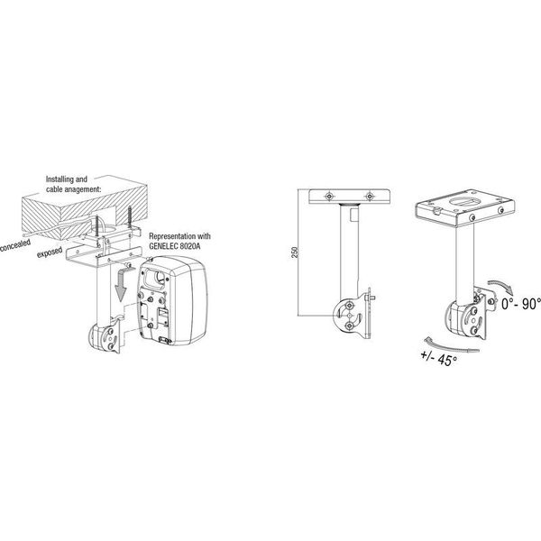 Genelec Z8000-436B Ceiling Mount Black