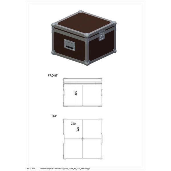 Thon Case 4x LED PAR 56 Short