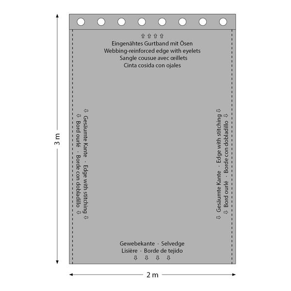 Stairville Curtain 160g/m 2.0x3.0m Bk