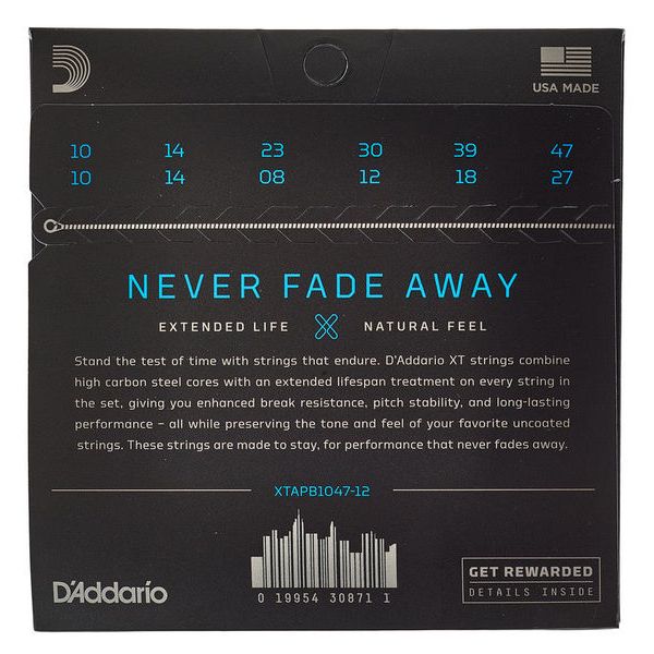 Daddario XTAPB1047-12 Light