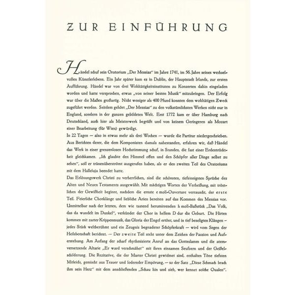 Edition Peters Hndel Der Messias HWV56
