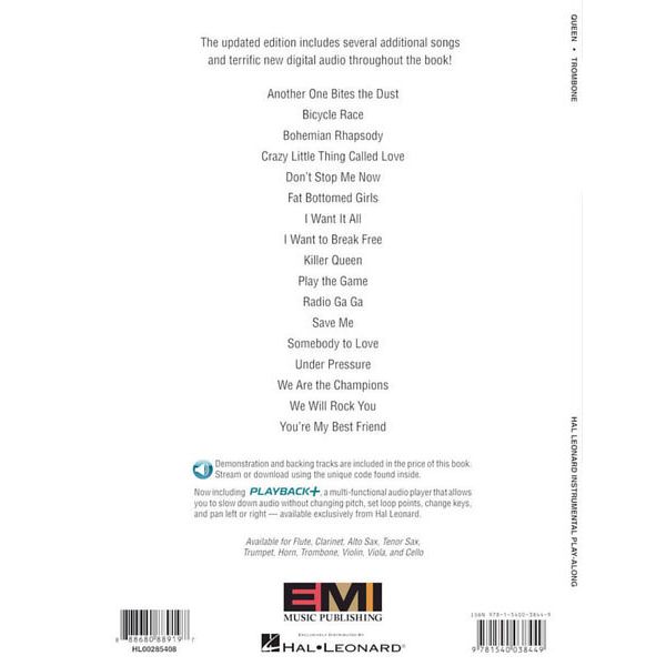 Hal Leonard Queen Trombone Play-Along