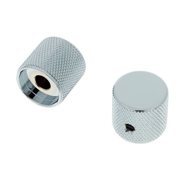 Allparts Metal Barrel Knobs Chrome