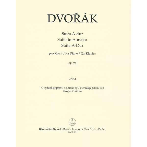 Brenreiter Dvorak Suite A-Dur