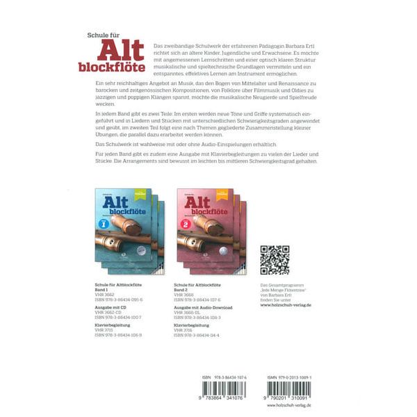 Holzschuh Verlag Schule for Altblockflöte 2