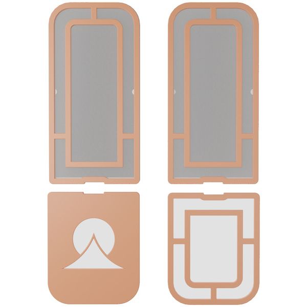 Ohma World Window Screen Apricot & White