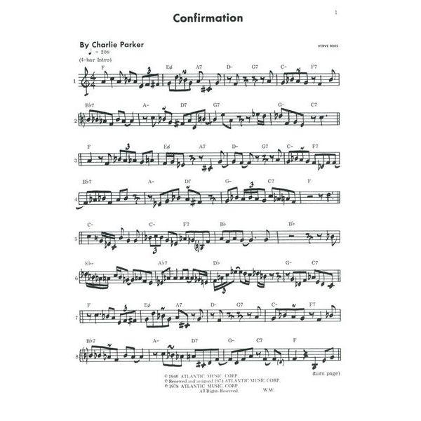 Atlantic Music Charlie Parker Omnibook C