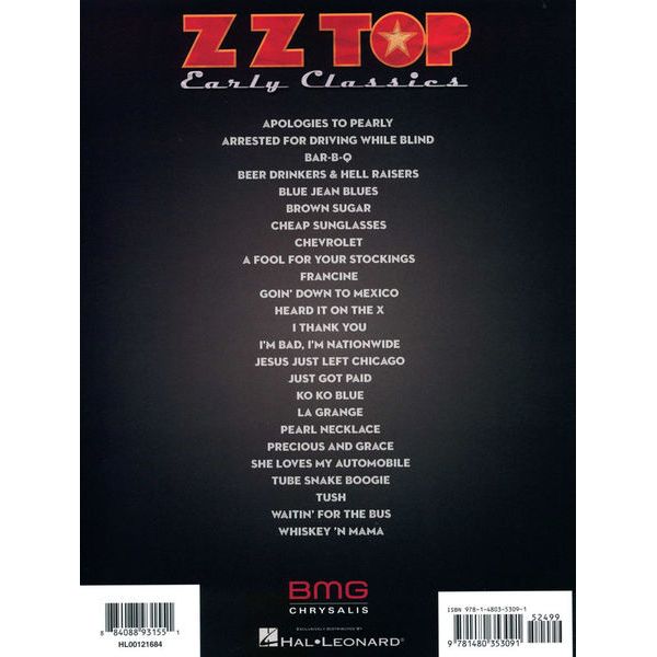 Hal Leonard ZZ Top Early Classics