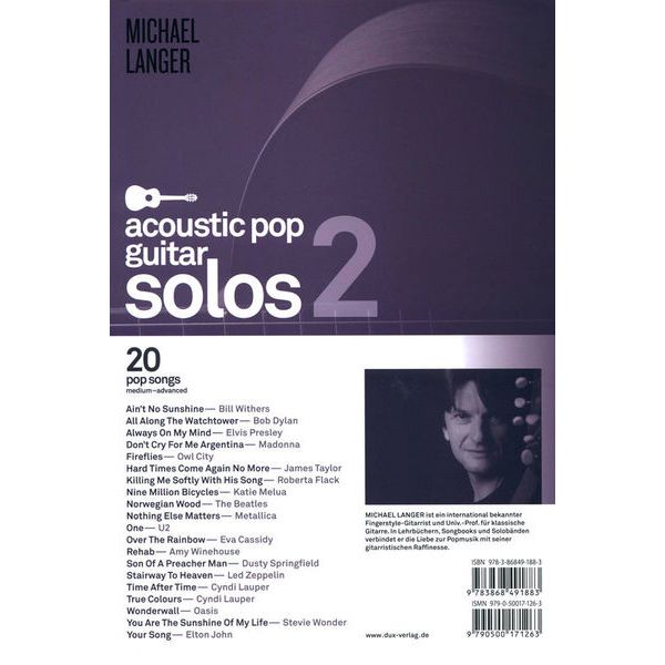 Edition Dux Acoustic Pop Guitar Solos 2
