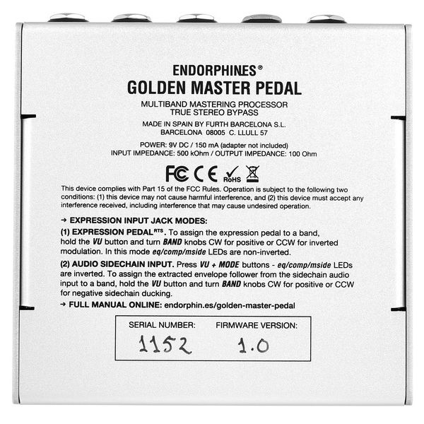Endorphin.es Golden Master Pedal