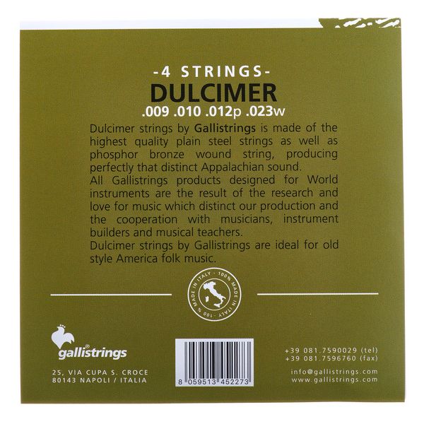 Galli Strings G1500 Dulcimer Strings Light