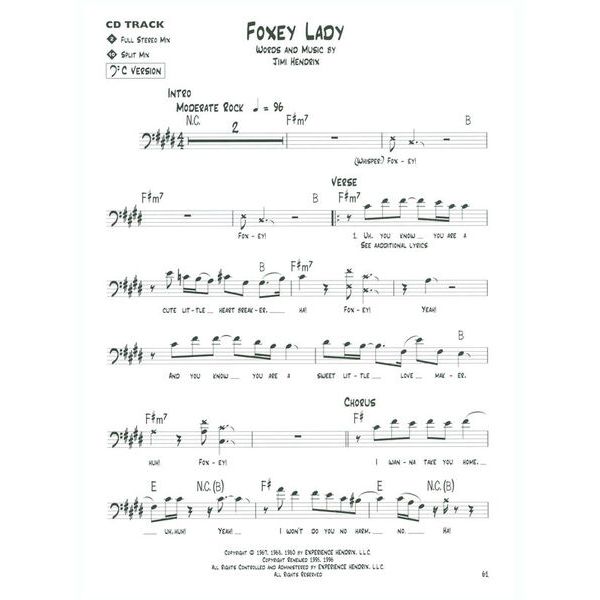Hal Leonard Blues Play-Along Jimi Hendrix
