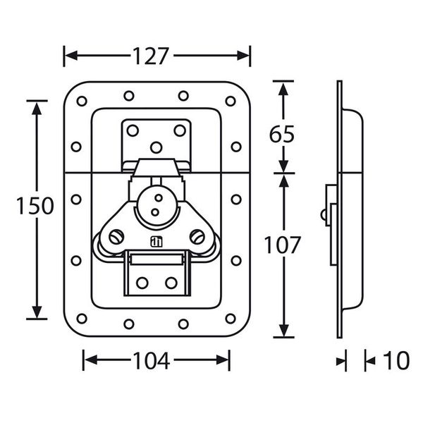 Adam Hall 17254TP Butterfly Latch large