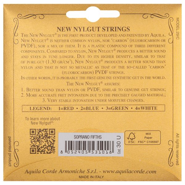 Aquila 30U Soprano Fifth Tuning Set