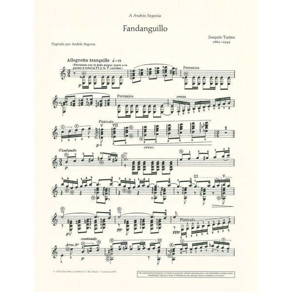 Schott Turina Fandanguillo