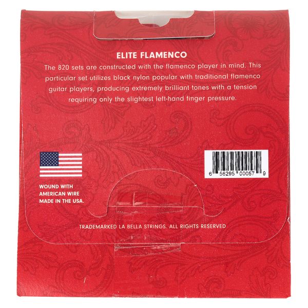 La Bella 820B Black Nylon Flamenco Str.