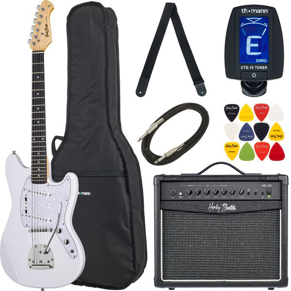 Harley Benton MS-60 Vintage White Bundle 1