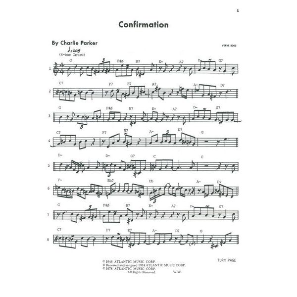 Atlantic Music Charlie Parker Omnibook Bb