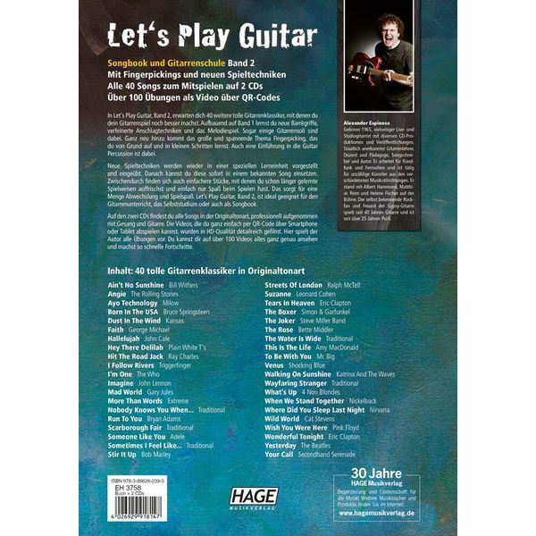 Hage Musikverlag Let's Play Guitar 2