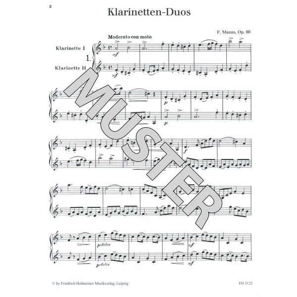 Friedrich Hofmeister Verlag Richter Clarinet Duos 2